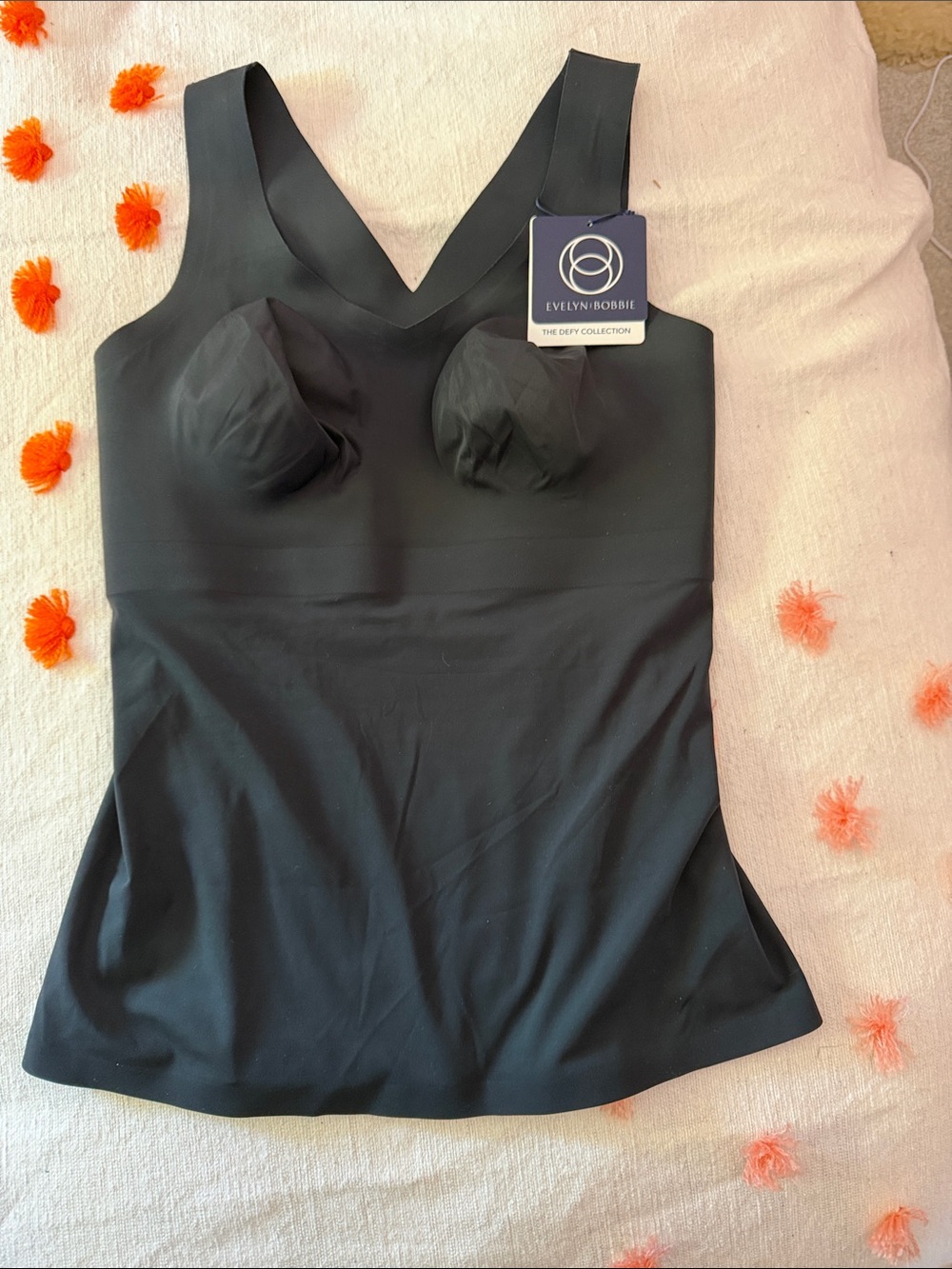 Evelyn + Bobbie Black Seamless Shaping Bra Tank